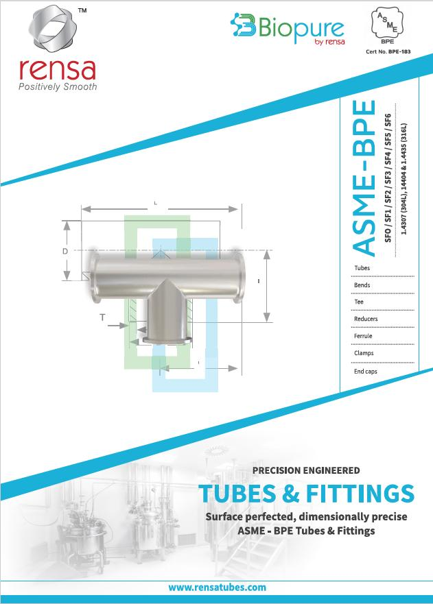 Rensa pharmaceutical tubes and fittings to ASME BPE brochure (PDF)